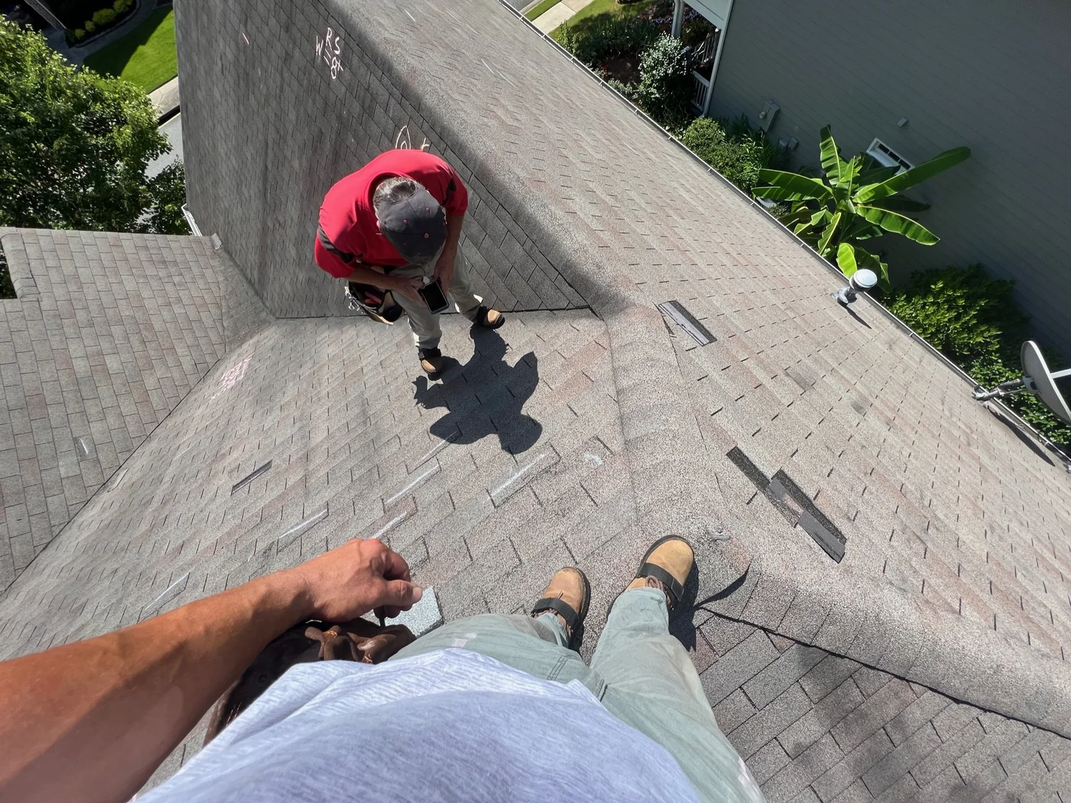 Freshly installed asphalt shingle roof by Rad Roofs